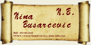 Nina Busarčević vizit kartica